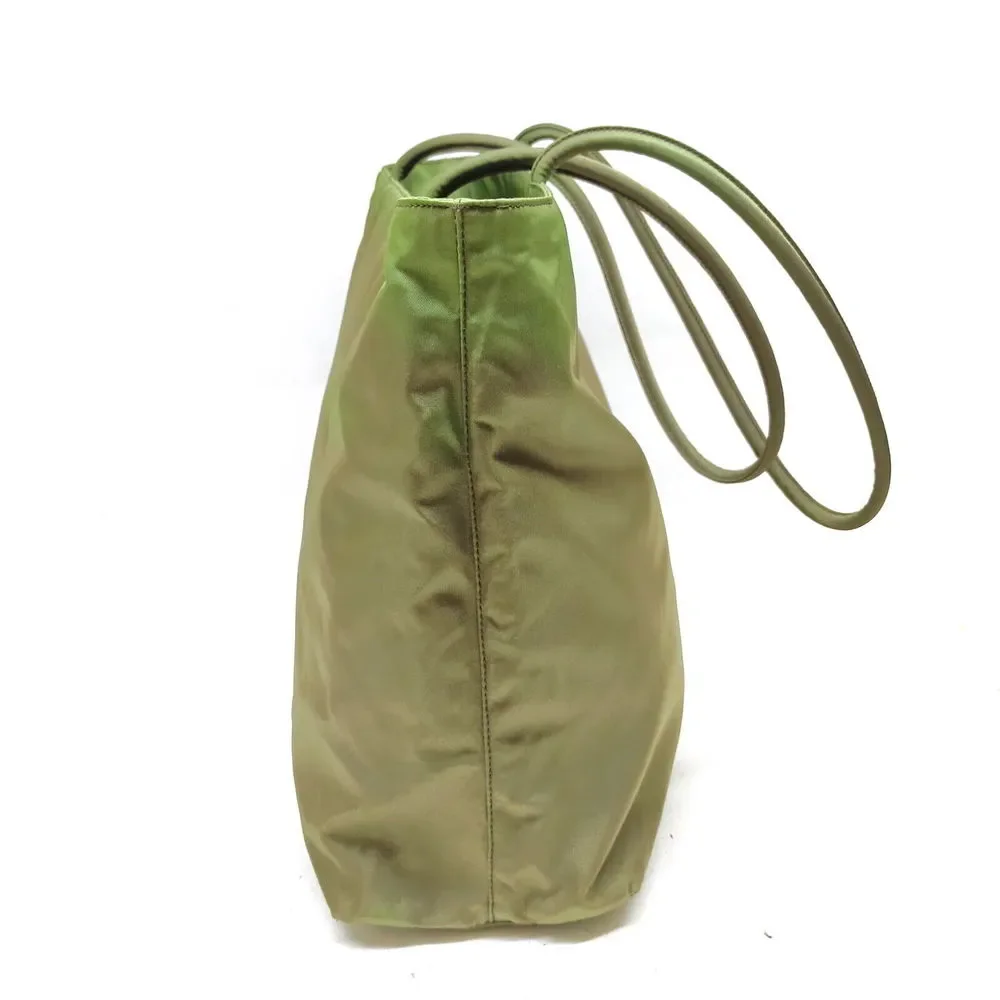 Prada Hand Bag Green Nylon #77090P10 - Picture 3 of 9